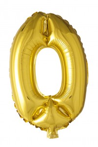 balloons - Foil Gold - Number 0